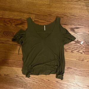 Olive Green Free People T shirt